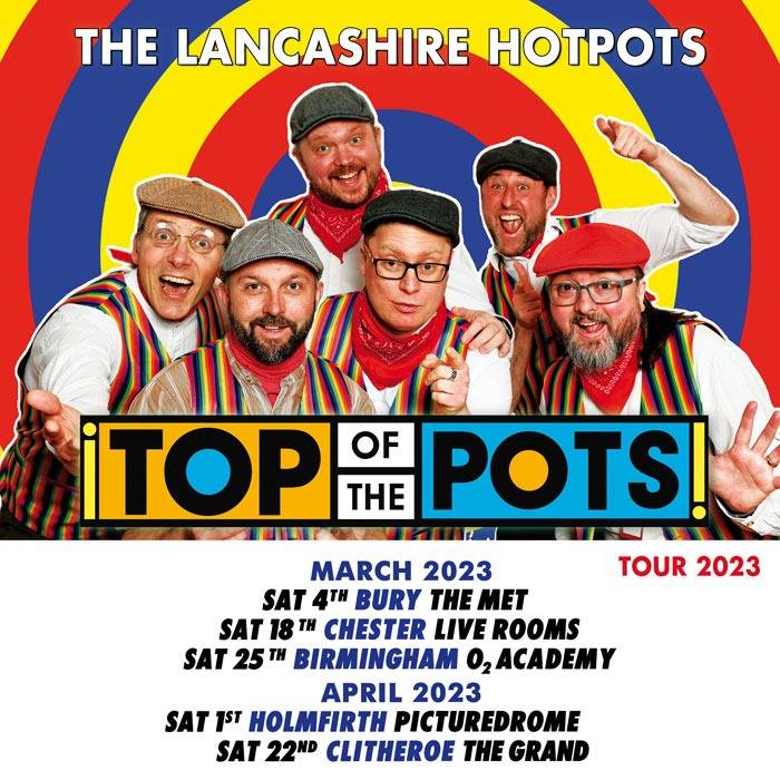 The Lancashire Hotpots Top of the Pots promotional image and 2023 event dates