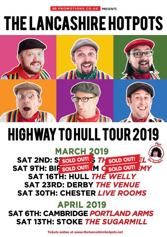 The Lancashire Hotpots Highway to Hull tour flyer