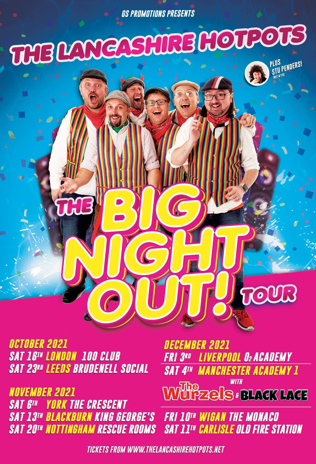 The Lancashire Hotpots Big Night Out tour promotional image
