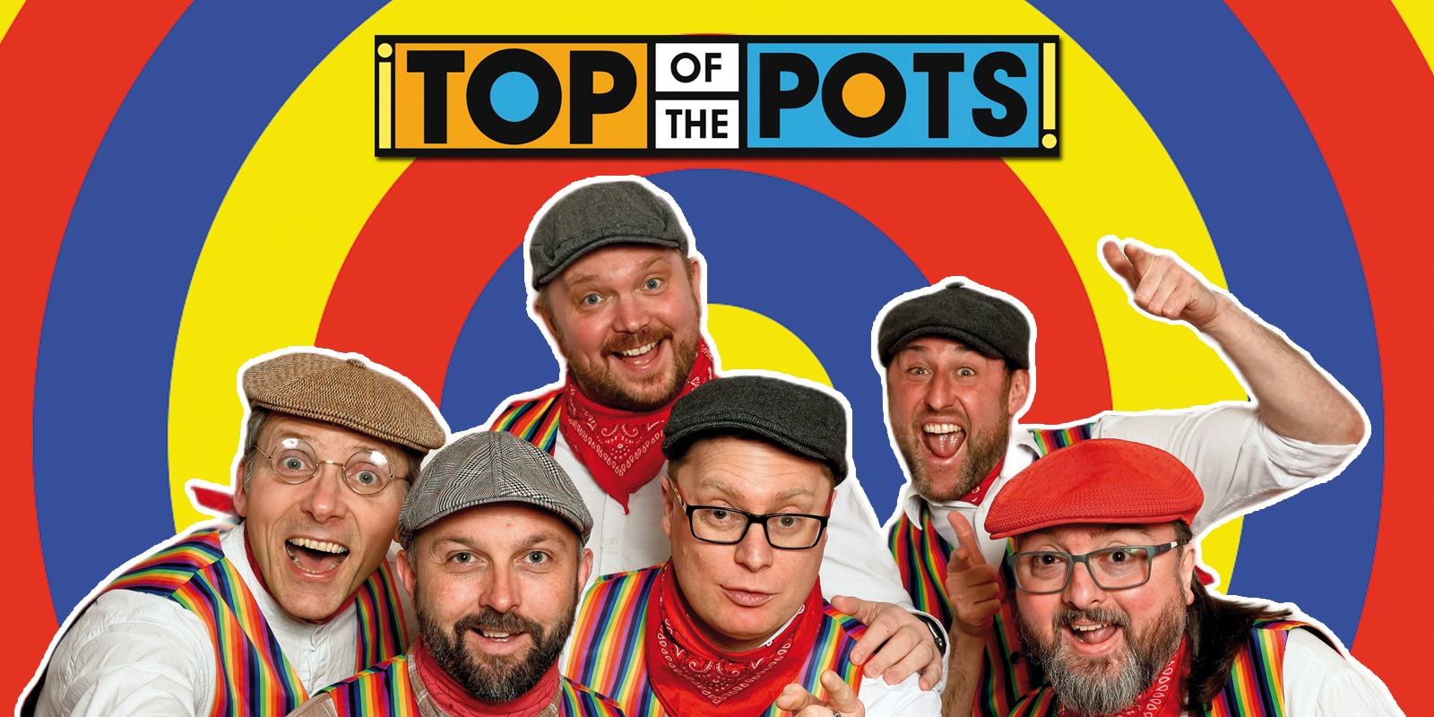 A promotional image of the Lancashire Hotpots for their 2023 Top of the Pots tour dates